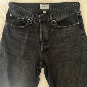 AGOLDE Women’s Black Jeans 90s straight